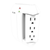 5-OUTLET 450J SURGE PROTECTOR WALL TAP WITH 2 USB 2.1A (WHITE)