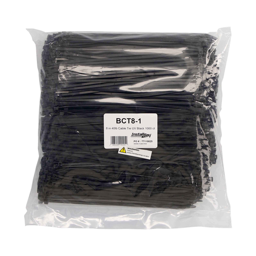 8-INCH CABLE ZIP TIES, BLACK (1000 PACK)