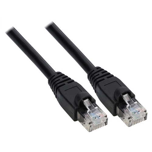 CAT6 SNAGLESS ETHERNET PATCH CABLE, BLACK, 15FT