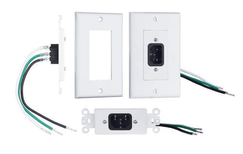 IEC WALL PLATE WITH PIGTAIL (WHITE)