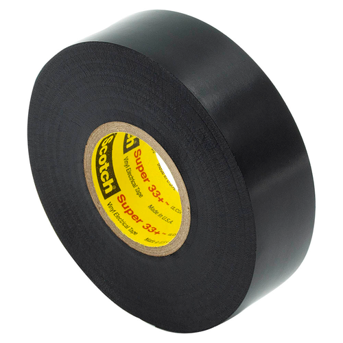 3M SUPER 33+ VINYL ELECTRICAL TAPE, 3/4IN X 52FT, BLACK (10 PACK)